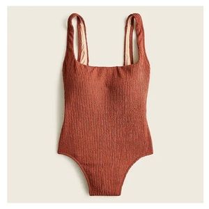 J. Crew Textured One Piece Bathing Suit